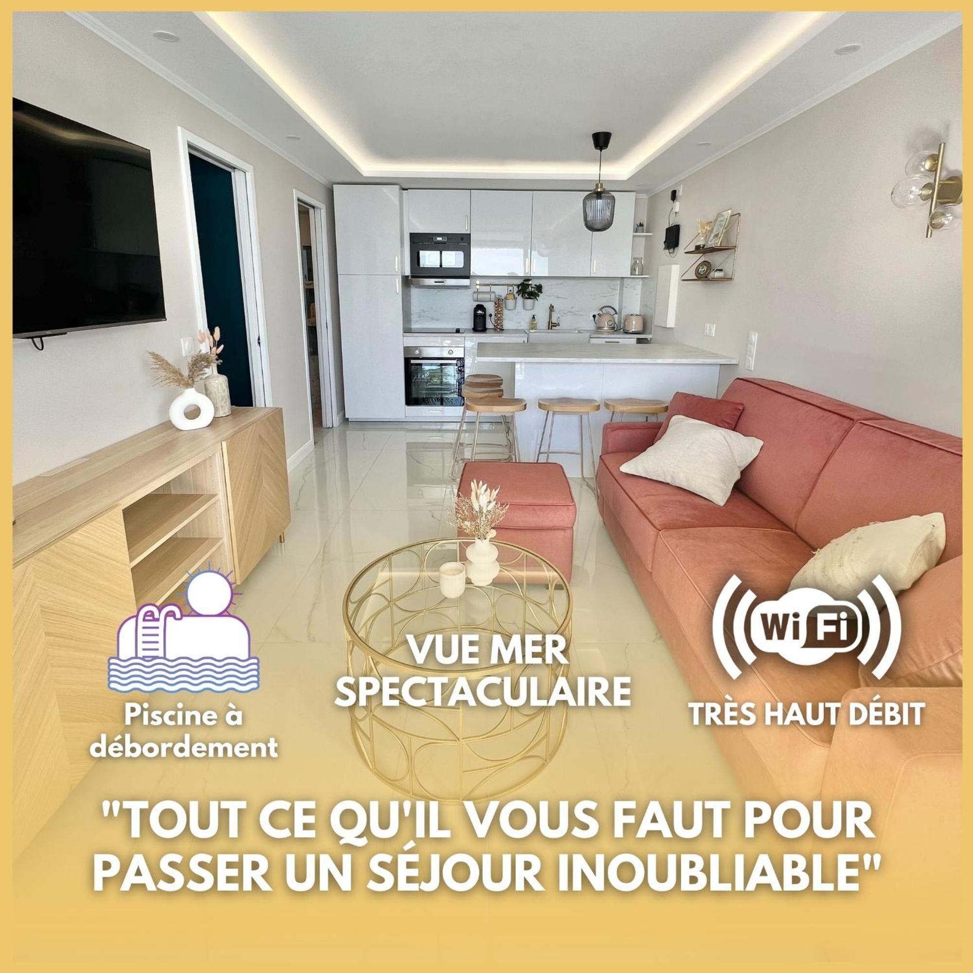 Luxueux Appartement - Vue Mer - Piscine - Free Parking - Monaco Cap-d’Ail Exterior foto
